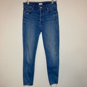 Mother The Stunner Ankle Fray Jeans in Graffiti Girl